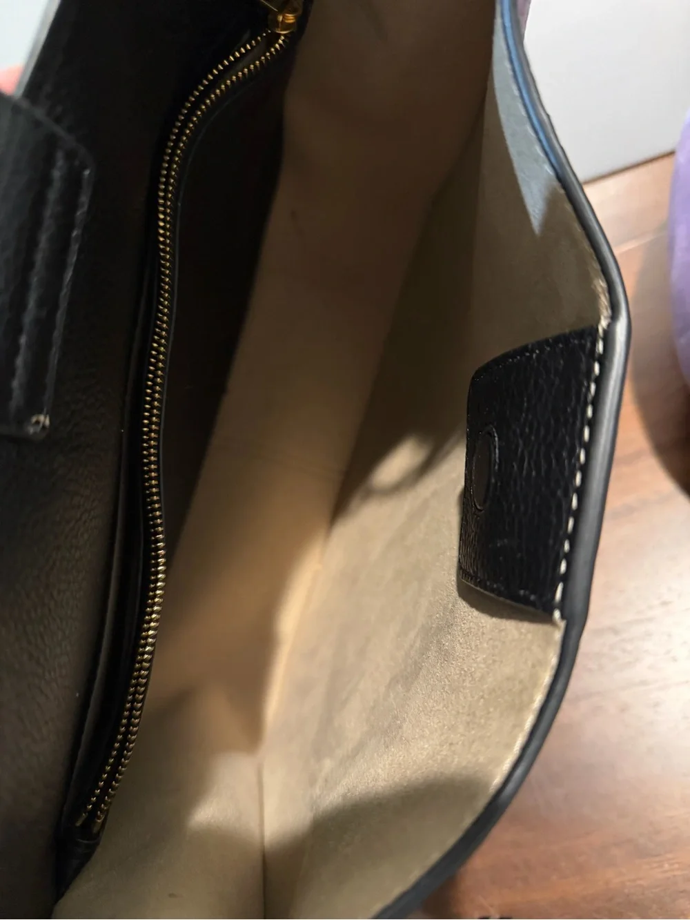 Tory Burch Black Pebbled  Handbag
